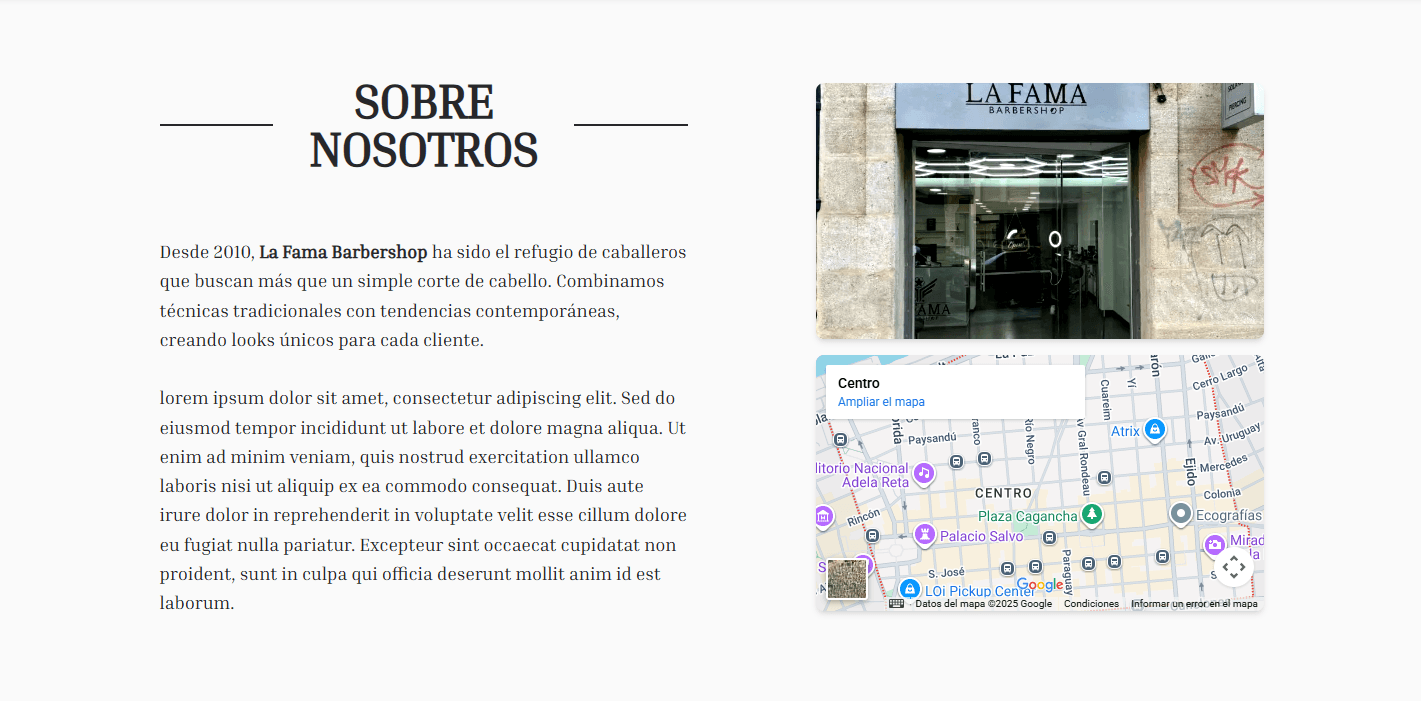 Landing Barbería - Captura 3